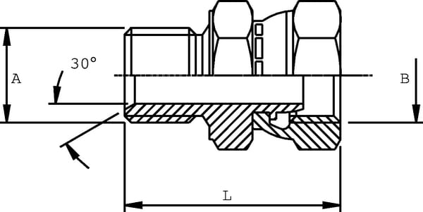 Pièces agricoles - Hydraulique - Adaptateur 1 1/2 x 1 1/4 BSP