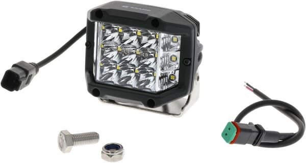 Pièces agricoles - Eclairage - Projecteur de travail LED, 22,5W, 2850lm, carré, 10/30V, 89x73x97mm, connecteur Deutsch, Kramp