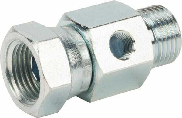Pièces agricoles - Hydraulique - Adaptateur.M/W 1/2"+raccort 1/8"BSP
