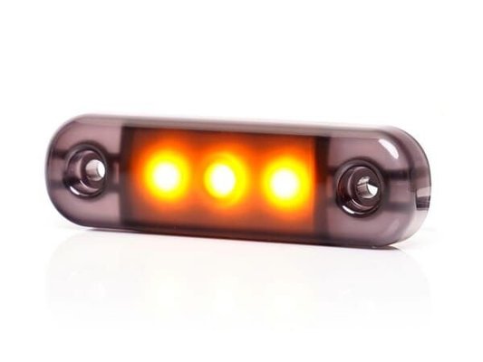Pièces agricoles - Eclairage - Feu de gabarit latéral LED, orange, rectangulaire, 12-24 V, 84 x 24 x 10,4 mm