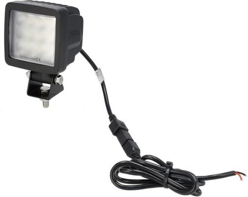 Pièces agricoles - Eclairage - Lampe de travail LED, 76W, 11970lm, carrée, 10/30V, 95x77x131mm,Deutsch prise, faisceau large, tête pivotante