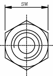 Pièces agricoles - Hydraulique - Adaptateur droit male BSP/NPT 1/4 - 1/8