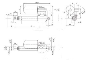 Pièces agricoles - Electricité - Actionneur 24V-S S=250