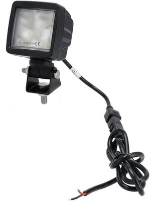 Pièces agricoles - Eclairage - Lampe de travail LED, 45W, 6600lm, carrée, 10/30V, 80x68x80mm,Deutsch prise, faisceau large, tête pivotante