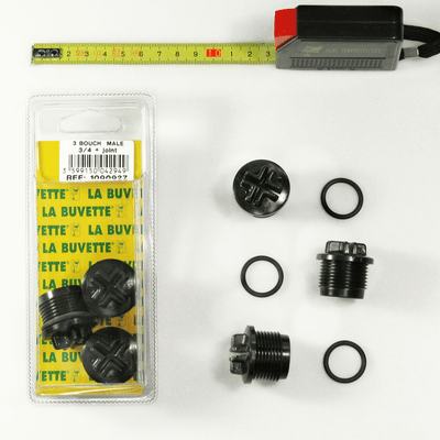 Pièces agricoles - Abreuvoir - COQUE 3 BOUCH MALE 3/4 + JOINT