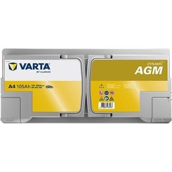 Pièces agricoles - Eclairage - Batterie 12V 105Ah 950A A4 VARTA Dynamic AGM