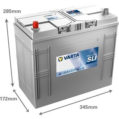 Pièces agricoles - Eclairage - Batterie 12V 125Ah 720A J2 VARTA Promotive SLI