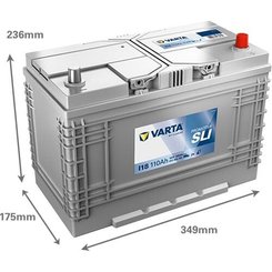 Pièces agricoles - Eclairage - Batterie 12V 110Ah 680A I18 VARTA Promotive SLI