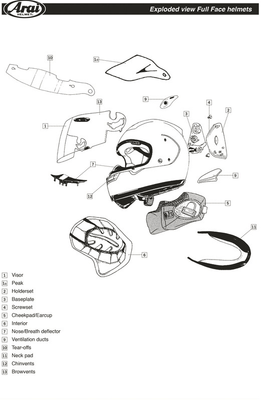 Equipement Quad & Motos - Pièces SAV équipement pilote - Écran PINLOCK Original fumé foncé pour écrans ARAI type SAI