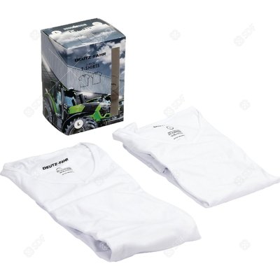 Pièces agricoles - Merchandising - Lot de 2 T-shirts, blanc S Deutz-Fahr origine
