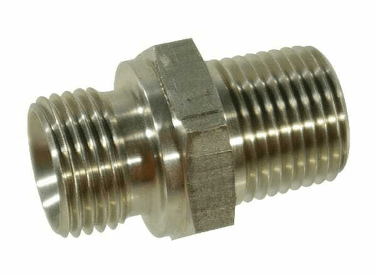 Pièces agricoles - Hydraulique - Nipple 1/4 BSP x 1/4 NPT inox