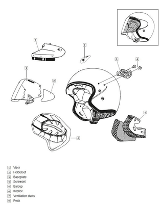 Equipement Quad & Motos - Accessoires quad et moto - Coiffe CHASER-X ARAI casque intégral 7mm