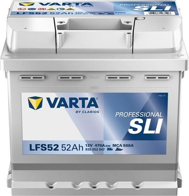 Pièces agricoles - Eclairage - Batterie 12V 52Ah 470A LFS52 VARTA Professional Starter