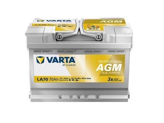 Pièces agricoles - Eclairage - Batterie 12V 70Ah 760A LA70 VARTA Professional Dual Purpose AGM