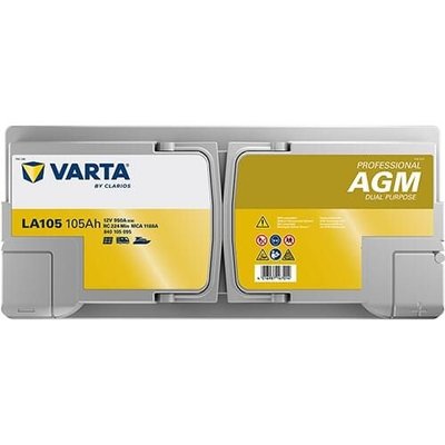 Pièces agricoles - Eclairage - Batterie 12V 105Ah 950A LA105 VARTA Professional Dual Purpose AGM
