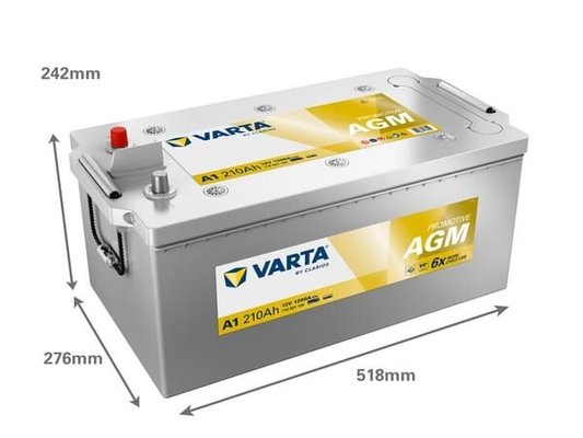 Pièces agricoles - Eclairage - Batterie 12V 210Ah 1200A A1 VARTA Promotive AGM