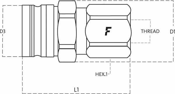 Pièces agricoles - Hydraulique - Valve de freinage mâle 1/2 BSP