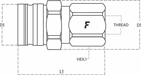 Pièces agricoles - Hydraulique - Valve de freinage mâle 1/2 BSP