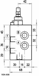 Pièces agricoles - Hydraulique - Clapet VDA-FL-6-38 NG-6