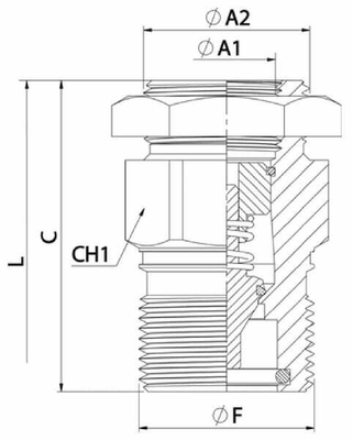 Pièces agricoles - Hydraulique - Coupleur à visser mâle 1" BSP