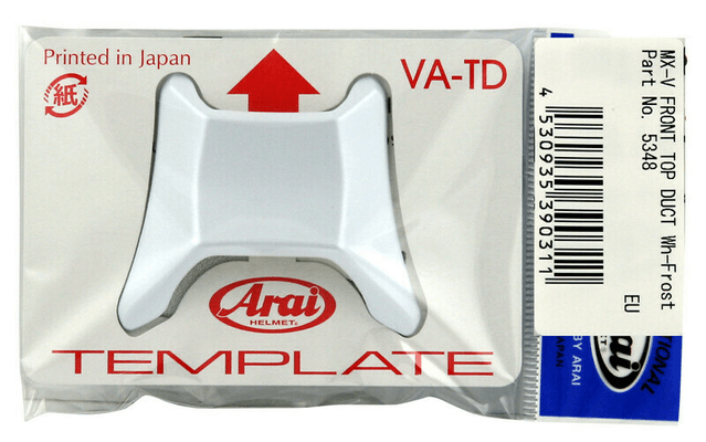Equipement Quad & Motos - Accessoires quad et moto - Ventilation menton ARAI grille extérieure Metallic White Frost (Yankee) pour casque MX-V