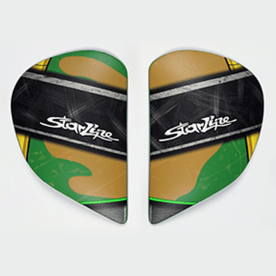 Equipement Quad & Motos - Accessoires quad et moto - Plaques pivot ARAI Super AdSis J (LRS) Flow Green pour casques Axces II
