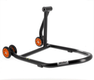 Béquille de stand monobras droite BIHR Home Track noir mat roues orange