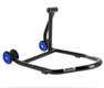 Béquille de stand monobras droite BIHR Home Track noir mat roues bleu