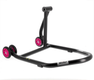 Béquille de stand monobras droite BIHR Home Track noir mat roues rose