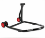 Béquille de stand monobras droite BIHR Home Track noir mat roues rouge