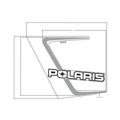 Pièces Quad & Motos - Pièces communes - DECAL-SIDE PANEL, POLARIS ,LH Polaris origine