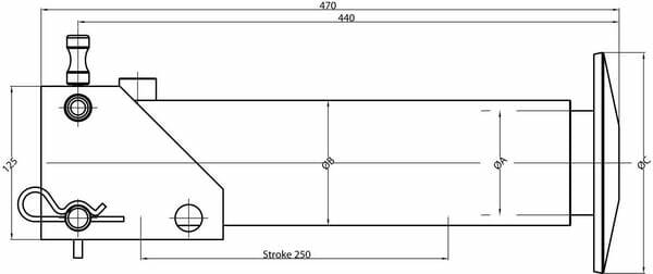 Pièces agricoles - Hydraulique - Pied béqu 65-250 fermeture rap