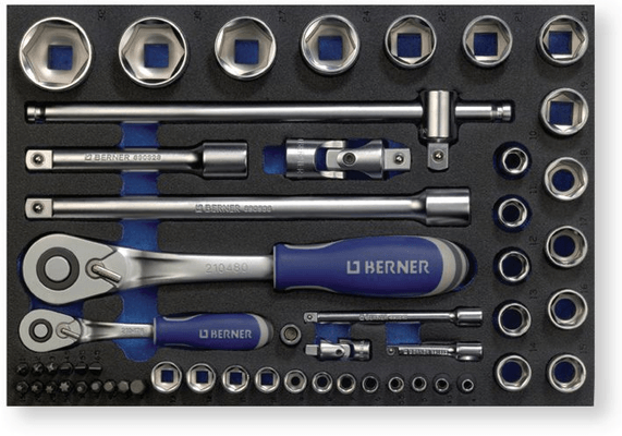Equipement d'atelier - Equipement d'atelier divers - Mousse cliquet Must 1/4" 1/2" 54 pièces (par 1)