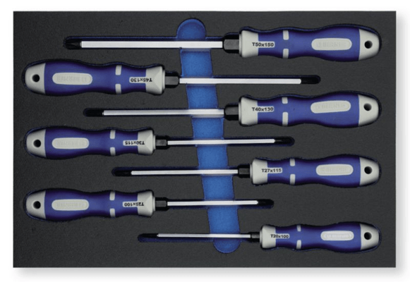 Equipement d'atelier - Equipement d'atelier divers - Mousse pleine 7 tournevis Force TX (par 1)