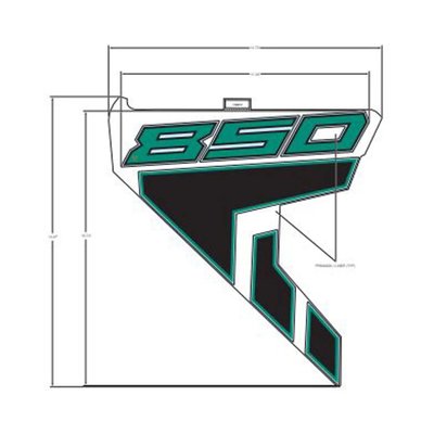 Pièces Quad & Motos - Pièces communes - DECAL-SIDE PANEL, 850 ,RH Polaris origine