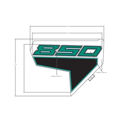 Pièces Quad & Motos - Pièces communes - DECAL-SIDE PANEL, 850 ,LH Polaris origine