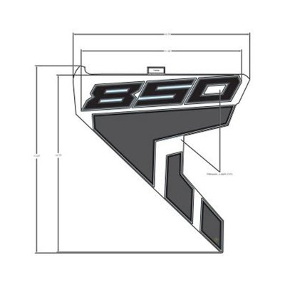 Pièces Quad & Motos - Pièces communes - DECAL-SIDE PANEL, 850 ,RH Polaris origine