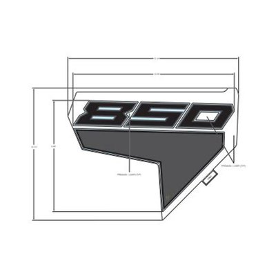 Pièces Quad & Motos - Pièces communes - DECAL-SIDE PANEL, 850 ,LH Polaris origine