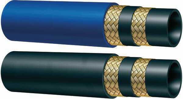 Pièces agricoles - Hydraulique - Tuyau à haute press. 1TR bleu 3/8"