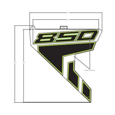Pièces Quad & Motos - Pièces communes - DECAL-SIDE PANEL, 850 ,RH Polaris origine