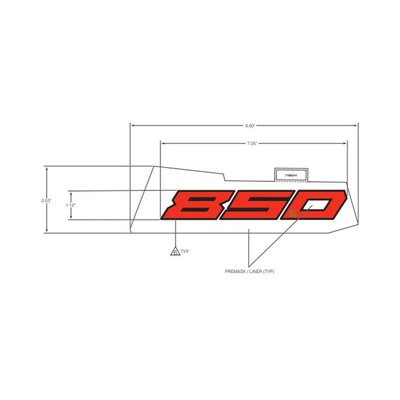 Pièces Quad & Motos - Pièces communes - DECAL-FENDER, 850 ,RH Polaris origine