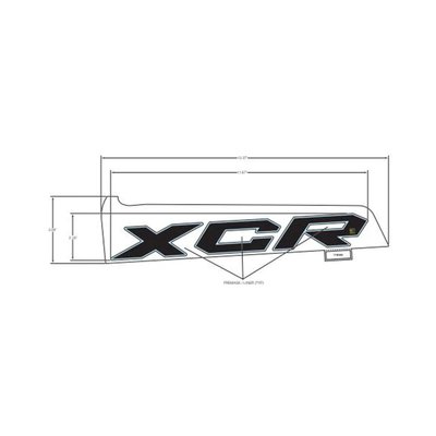 Pièces Quad & Motos - Pièces communes - DECAL-SIDE PANEL, XCR ,RH Polaris origine