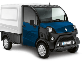 Materiels - Voiture sans permis - FOURGON BLANC - BLEU SAPHIR - GRIS ARGENT