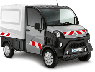 Materiels - Voiture sans permis - FOURGON BLANC - BLEU SAPHIR - GRIS ARGENT