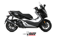 Silencieux MIVV Mover inox noir/casquette ABS noir Honda Forza 300