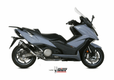 Silencieux MIVV Delta Race Black inox noir/casquette carbone Kymco AK 550