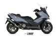Silencieux MIVV Speed Edge Black inox noir/casquette carbone Kymco AK 550
