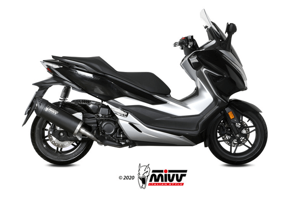 Pièces Quad & Motos - Pièces communes - Silencieux MIVV Mover inox noir/casquette ABS noir Honda Forza 300