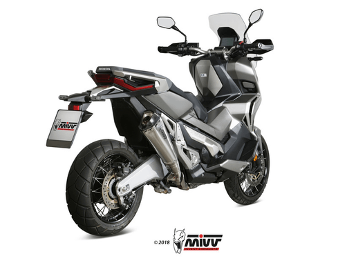 Pièces Quad & Motos - Pièces communes - Silencieux MIVV Delta Race inox /casquette carbone Honda X-ADV 750