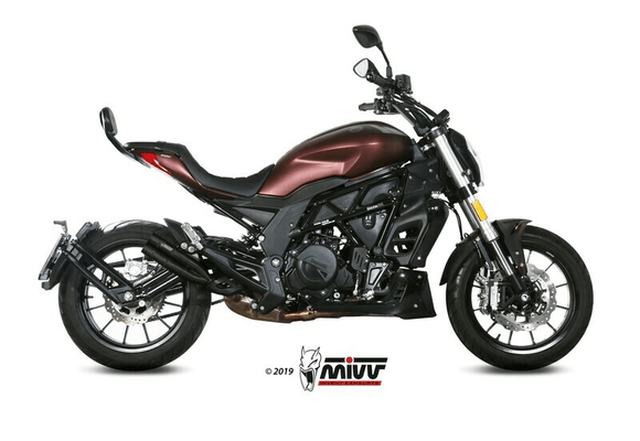 Pièces Quad & Motos - Pièces communes - Silencieux MIVV Double Gun Full inox noir Benelli 502C
